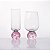 Jogo de 4 Taças Esfera Champagne Transparente e Rosa - Imagem 3