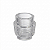 Vaso de Cristal Transparente Decorativo Redondo - Imagem 1