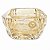 Centro de Mesa Quadrado Lapidado com Ouro 24k - Cristais Di Murano - Imagem 1