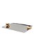 Bandeja Impacto Retangular Grande com Detalhe Ouro 24k - Riva - Imagem 1