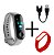Compre 1 e Leve 2: Relógio Inteligente + 1 Pulseira + Cabo USB - Monitor Cardíaco - Conta Passos e Calorias - Frete Grátis - Imagem 8
