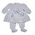 Saída Maternidade Batizado Vestido Lã Calça Bordado  Ref.114 - Imagem 7