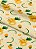 Tecido Microfibra Estampa Digital Abacaxi Fundo Palha 1,55m de Largura - Imagem 1