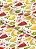 Tecido Tricoline Estampa Digital Salada de Frutas 1,50m de Largura - Imagem 1