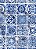Tecido Oxford Estampa Digital Arabesco Azulejo Marinho 1,55m de Largura - Imagem 1