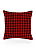 Tecido Veludo Suede Estampa Digital  Mini Xadrez Preto e Vermelho 1,40m de Largura - Imagem 2