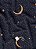 Tecido Veludo Suede Estampa Digital Lua e Estrelas Minimalista Marinho 1,40m de Largura - Imagem 1