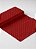 Tecido Tactel Estampa Digital  Mini Triagulo Vermelho e Preto 1,55m de Largura - Imagem 1