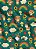 Tecido Micropercal Estampa Digital Bichinhos Arco-Írs Fundo Verde 1,55m de Largura - Imagem 1