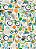 Tecido Micropercal Estampa Digital Biciletas e Esportes Colorido 1,55m de Largura - Imagem 1