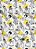 Tecido Malha 100% Algodão Fio 30 Estampa Digital Feminino Branco e Amarelo 1,50m de Largura - Imagem 1