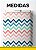Tecido Cotton Estampa Digital Chevron Laranja e Azul 1,60m de Largura - Imagem 1