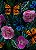Tecido Blackout Estampa Digital Floral 327 com 1,35m de Largura - Imagem 1