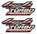 Emblema 4x4 Turbo Intercooler Hilux 2009 A 2015 (Par) - Imagem 1