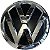 Emblema Logomarca VW Grade T-Cross Cromado/Preto - Imagem 2
