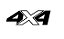 Emblema 4X4  Preto Frontier 2021 em diante (par) - Imagem 2