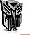 Emblema Transformers Cromado/Preto adesivo - Imagem 2