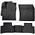 Tapete Corolla Cross moldado 5 peças preto - Imagem 2