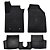 Tapete Strada 2021 em diante cabina dupla moldado 5 peças preto - Imagem 2