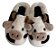 Pantufa Vaca Malhada Preta/Branco - Imagem 1