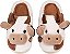 Pantufa Vaca Malhada Marrom/Branco - Imagem 1