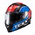 Capacete Texx Kaiman Azul/Verm/Preto c/Oculos Interno Solar - Imagem 12