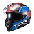 Capacete Texx Kaiman Azul/Verm/Preto c/Oculos Interno Solar - Imagem 1