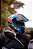 Capacete Texx Kaiman Azul/Verm/Preto c/Oculos Interno Solar - Imagem 2