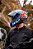 Capacete Texx Kaiman Azul/Verm/Preto c/Oculos Interno Solar - Imagem 3