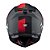 Capacete Texx Preto/Cinza/Verm Fosco c/Oculos Interno Solar - Imagem 5