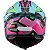 Capacete Texx Raptor Azul Verde Rosa + Viseira Fumê de Brinde - Imagem 5