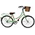 Bicicleta Mobele Imperial Verde Aro 26 Sem Marchas Cesta Vime - Imagem 1