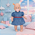 Boneca Bebê Baby Milk Vestido Azul - Imagem 1