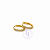 Brinco Argola Cravejada banho Ouro 18k - Imagem 1