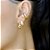 Brinco Argola Gota Cravejada Luxo banho Ouro 18k - Imagem 2