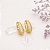 Brinco Argola Gota Cravejada Luxo banho Ouro 18k - Imagem 1