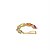 Piercing Fake Navetes Colors banho Ouro 18k - Imagem 1