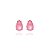 Brinco Gota Pink Luxo banho Ouro 18k - Imagem 1