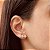 Brinco Flores Cristal no banho ouro 18k - Imagem 2