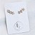Brinco Flores Cristal no banho ouro 18k - Imagem 1
