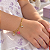 Pulseira Flor Boneca em banho Ouro 18k - Imagem 2