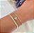 Pulseira Fita banho Ouro 18k - Imagem 2