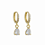 Brinco Argola Gota banho Ouro 18k - Imagem 3