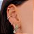 Brinco Argola Gota banho Ouro 18k - Imagem 2
