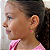 Brinco Argola Boneca Pink em banho Ouro 18k - Imagem 4