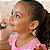Brinco Argola Boneca Pink em banho Ouro 18k - Imagem 2