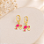 Brinco Argola Boneca Pink em banho Ouro 18k - Imagem 3