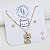 Conjunto Brinco e Colar Gatinho em banho Ouro 18k - Imagem 1