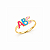 Anel Infantil ABC banho Ouro 18k - Imagem 1
