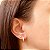 Brinco Argola Retangular banho Ouro 18k - Imagem 2
